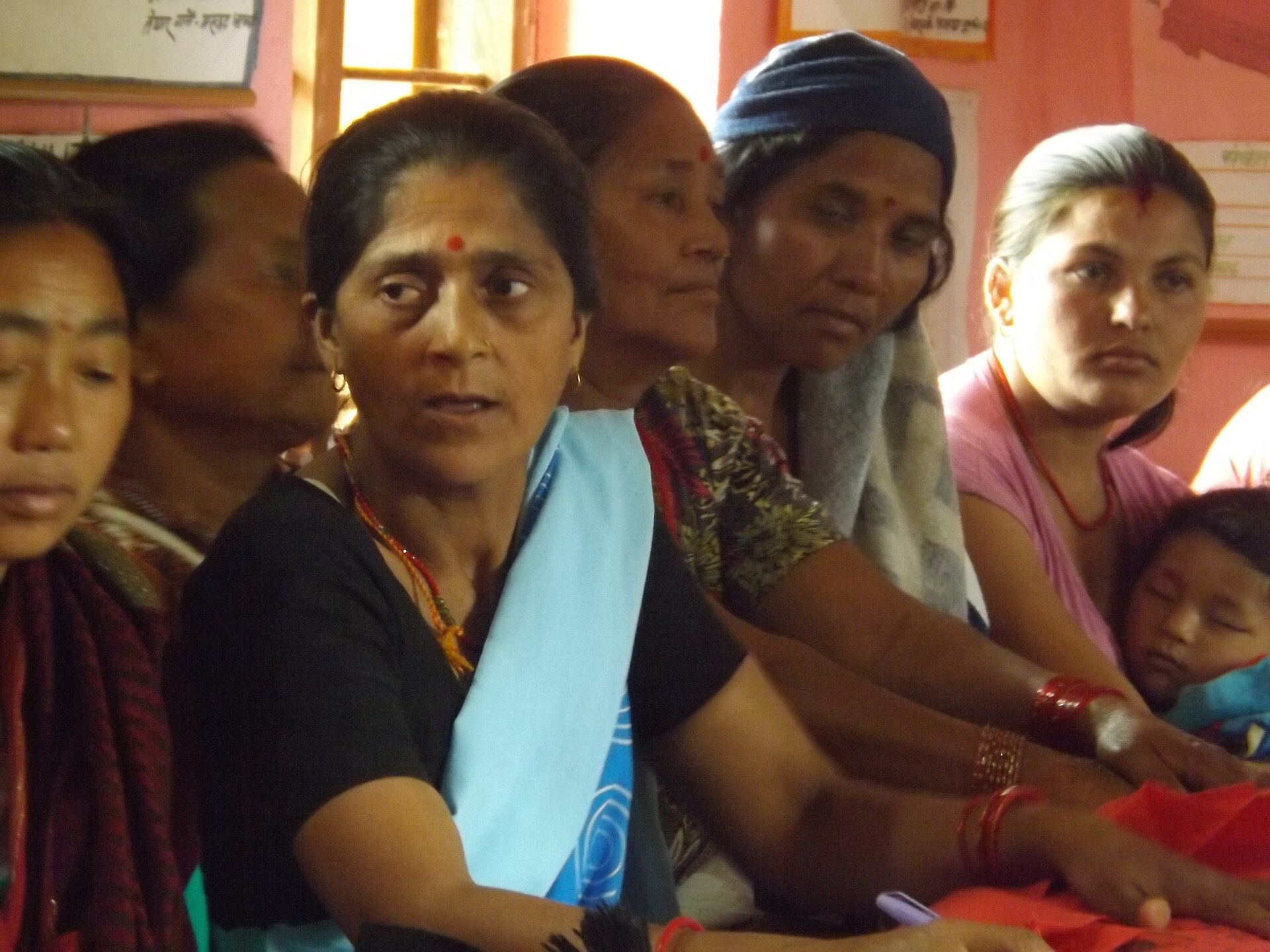 Women from a local community group meeting together
