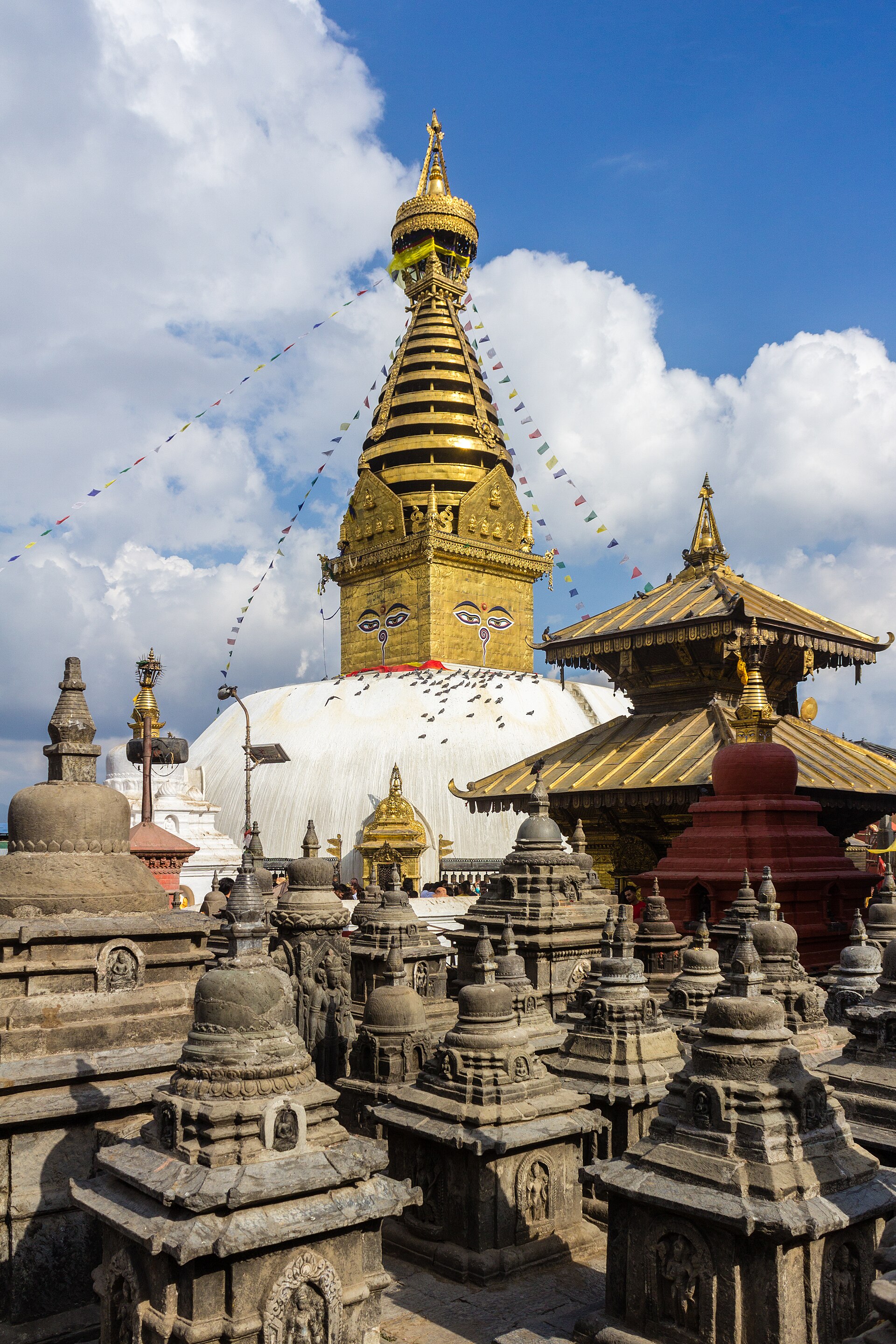 The Swayambhunath stupa above Kathmandu